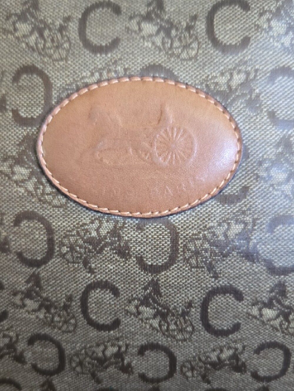 Celine Vintage Macadam Canvas Top Handle  W/ COA - Picture 3 of 15